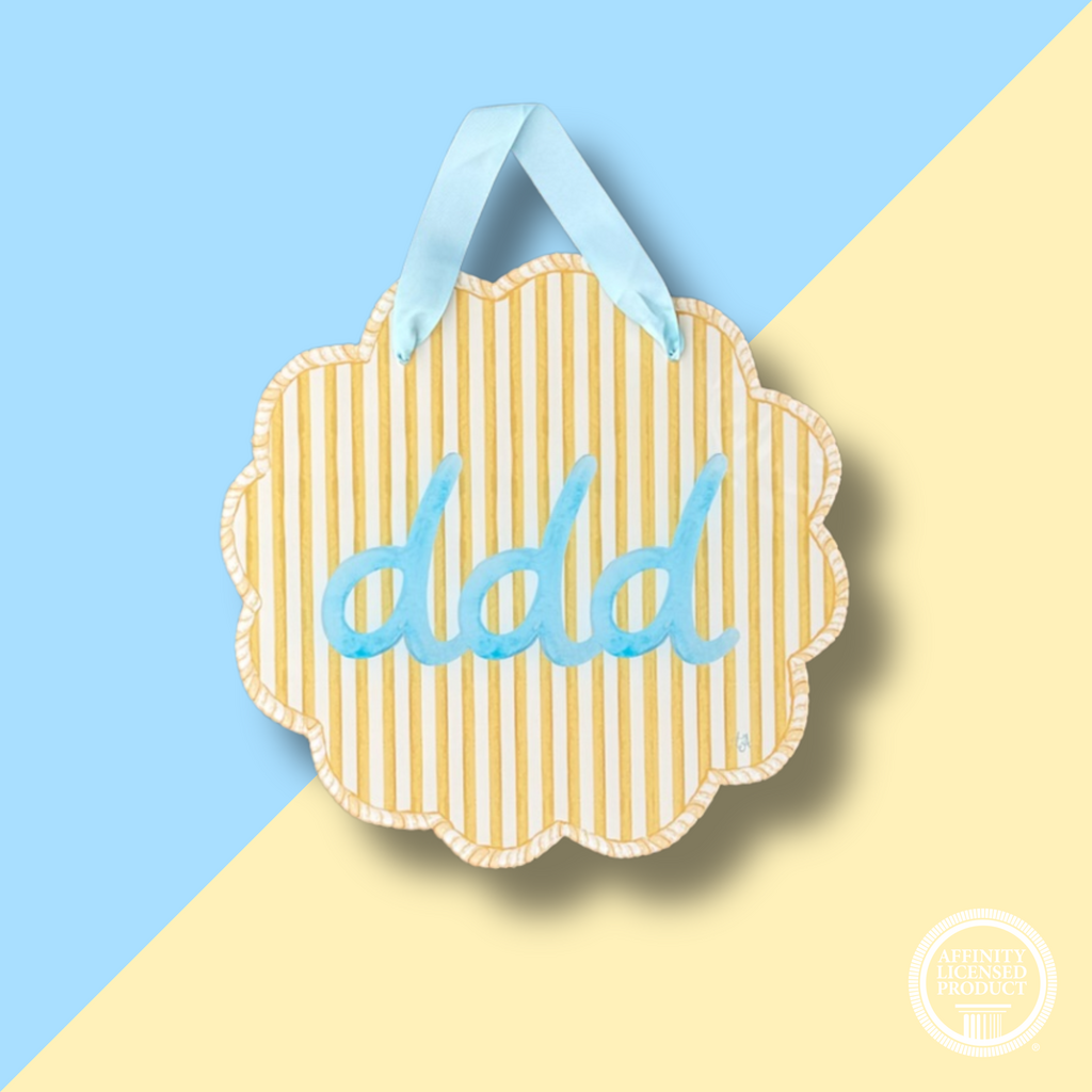 DDD Striped Acrylic Door Hanger
