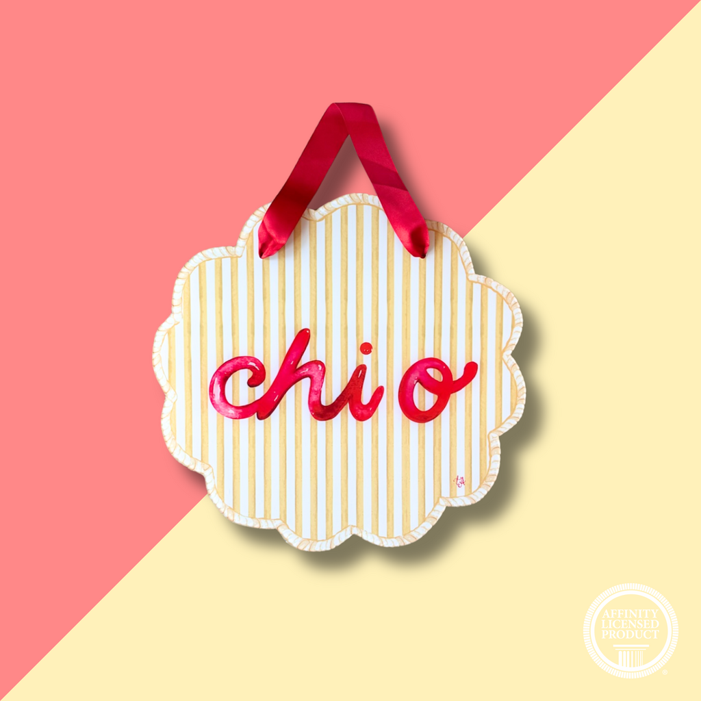 CHI O Striped Acrylic Door Hanger