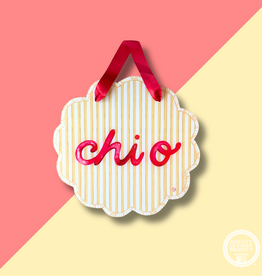 CHI O Striped Acrylic Door Hanger
