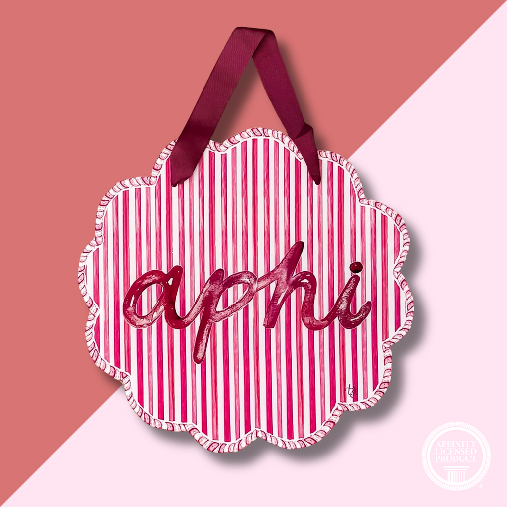 APHI Striped Acrylic Door Hanger