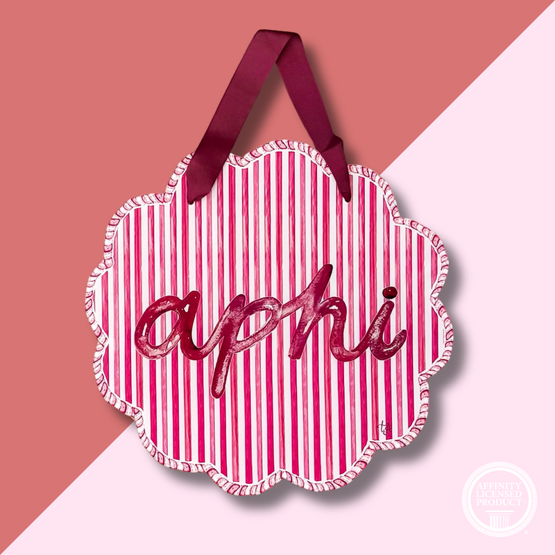 APHI Striped Acrylic Door Hanger