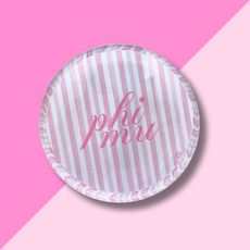 PHI MU Striped Round Acrylic Coaster