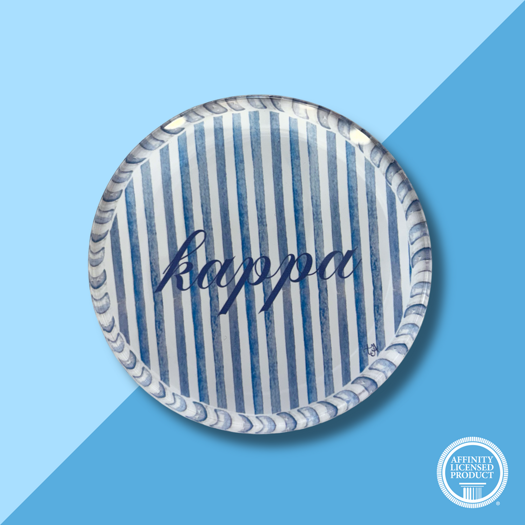 KKG Striped Round Acrylic Coaster
