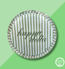 KD Striped Round Acrylic Coaster