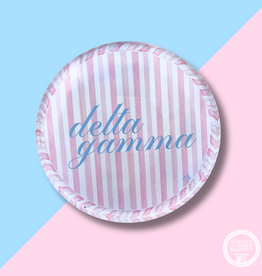 DG Striped Round Acrylic Coaster