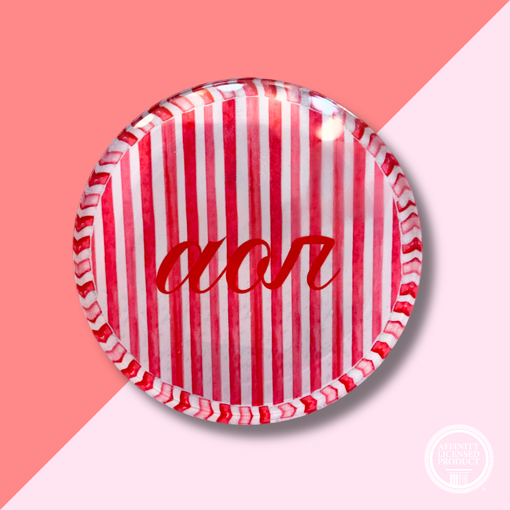 AOPI Striped Round Acrylic Coaster