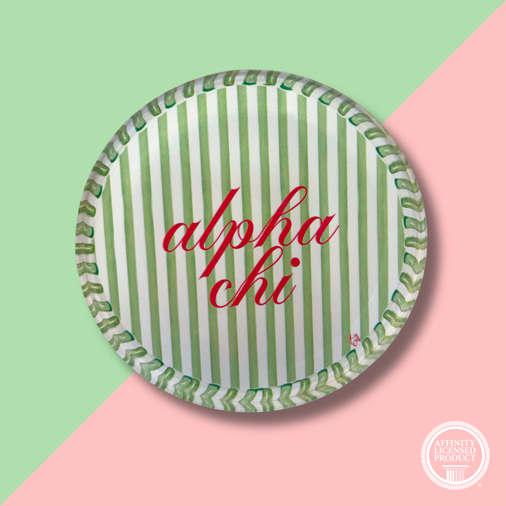AXO Striped Round Acrylic Coaster
