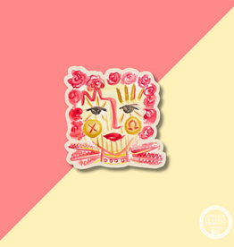 Over The Moon Chi Omega Sister Decal