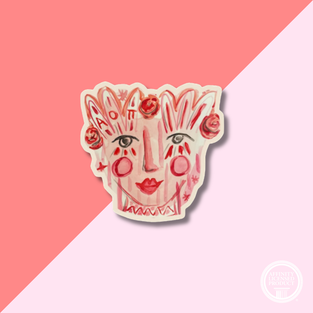 Over The Moon Alpha Omicron Pi Sister Decal