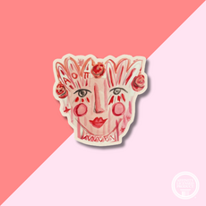 Over The Moon Alpha Omicron Pi Sister Decal