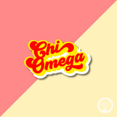 Over The Moon Sorority Retro Decal CHI OMEGA