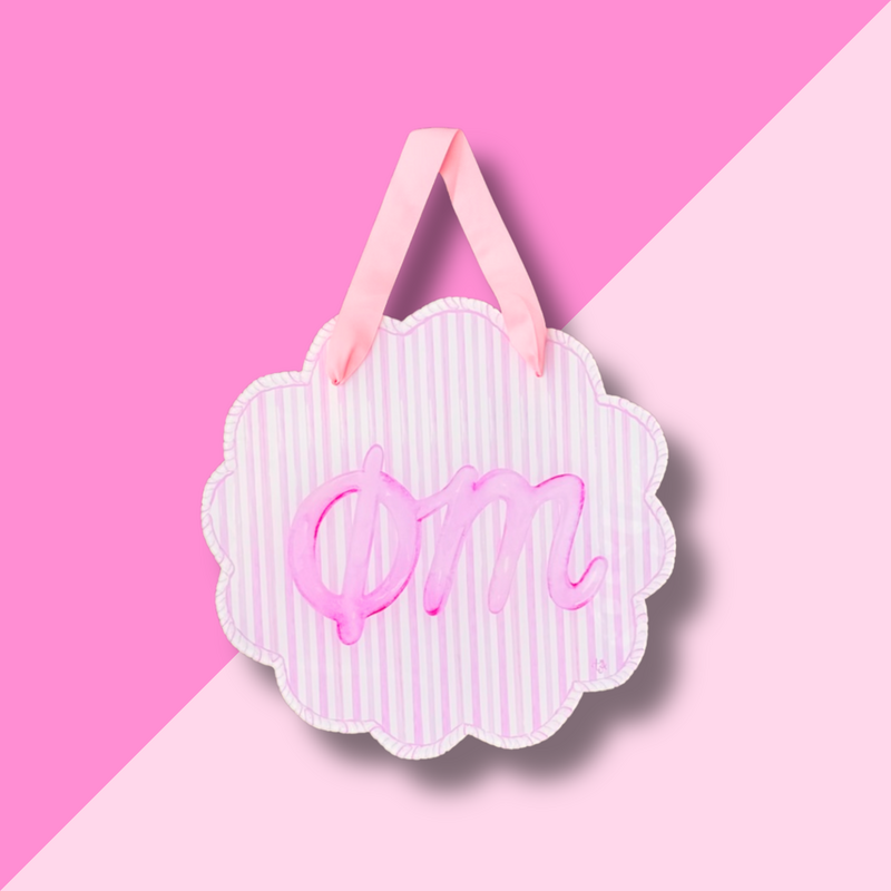 PHI MU Striped Acrylic Door Hanger