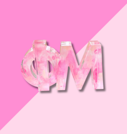 PHI MU Acrylic Letter Block