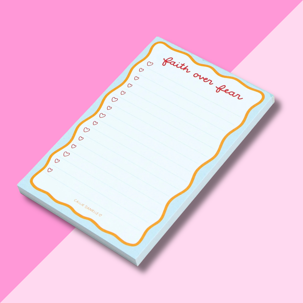 Faith Over Fear 4x6 Notepad