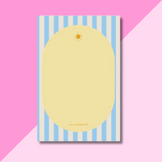 Sunny Stripe Notepad 4x6