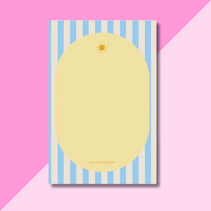 Sunny Stripe Notepad 4x6