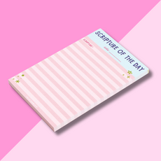 Scripture of the Day Pink 4x6 Notepad