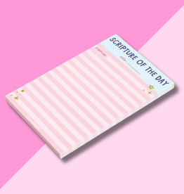 Scripture of the Day Pink 4x6 Notepad