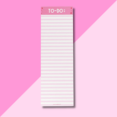 Pink Striped To-Do Notepad 4x12