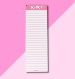 Pink Striped To-Do Notepad 4x12
