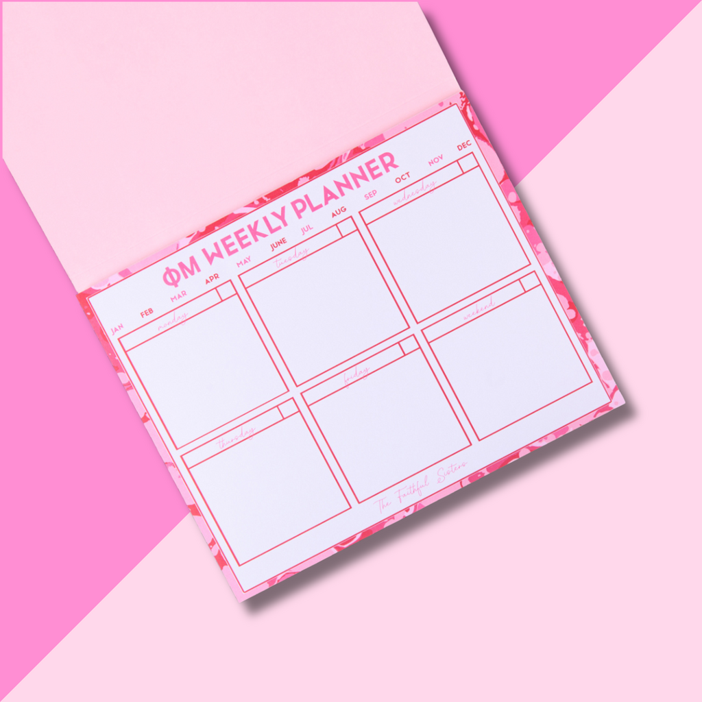 PHI MU Desk Planner