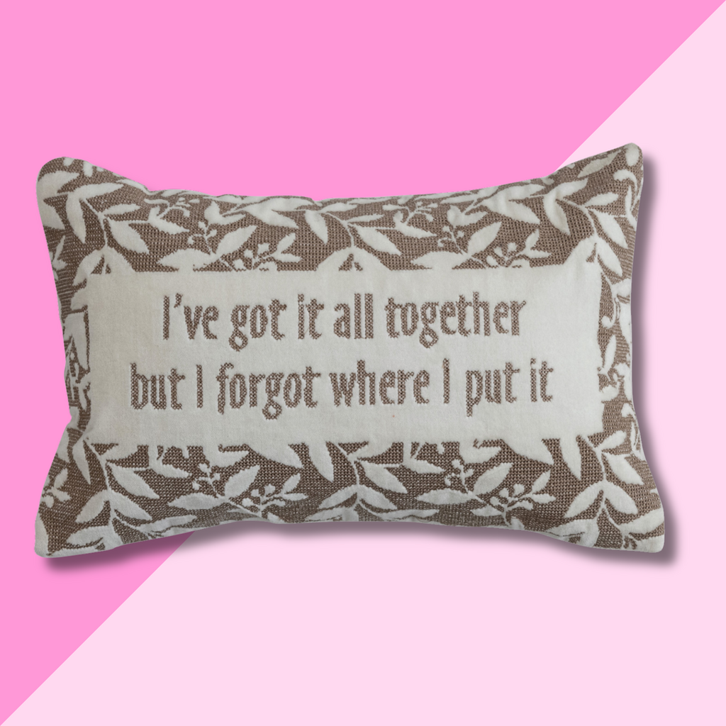 I've Got It All Velvet Lumbar Pillow