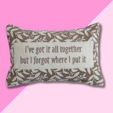 I've Got It All Velvet Lumbar Pillow