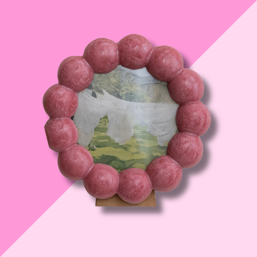 Pink Round Resin Photo Frame