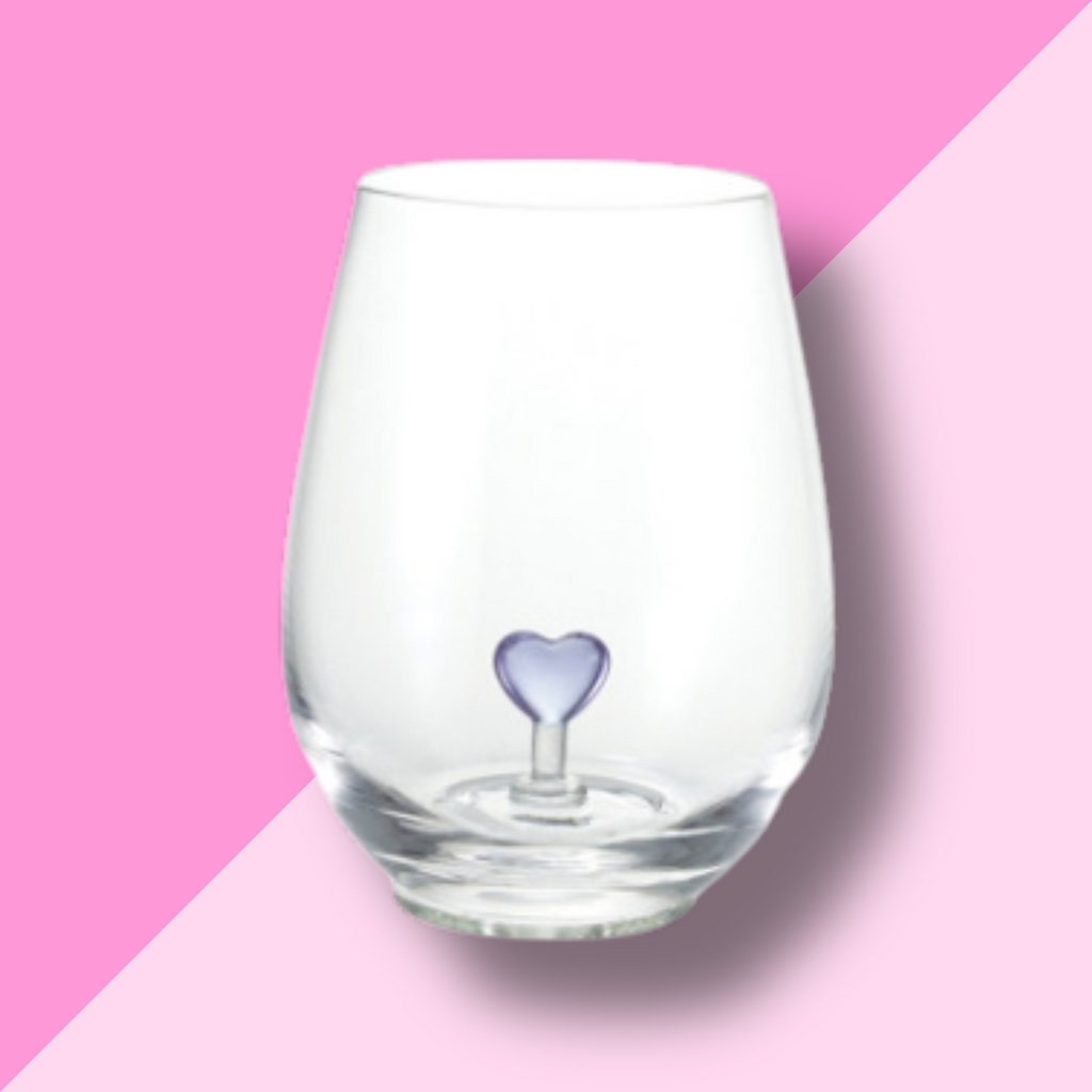 Purple Heart Stemless Wine Glass