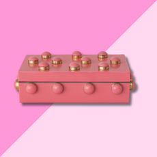 Handmade Pink & Gold Resin Bobbin Box
