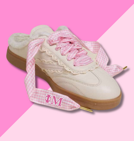 PHI MU Gingham Shoelaces