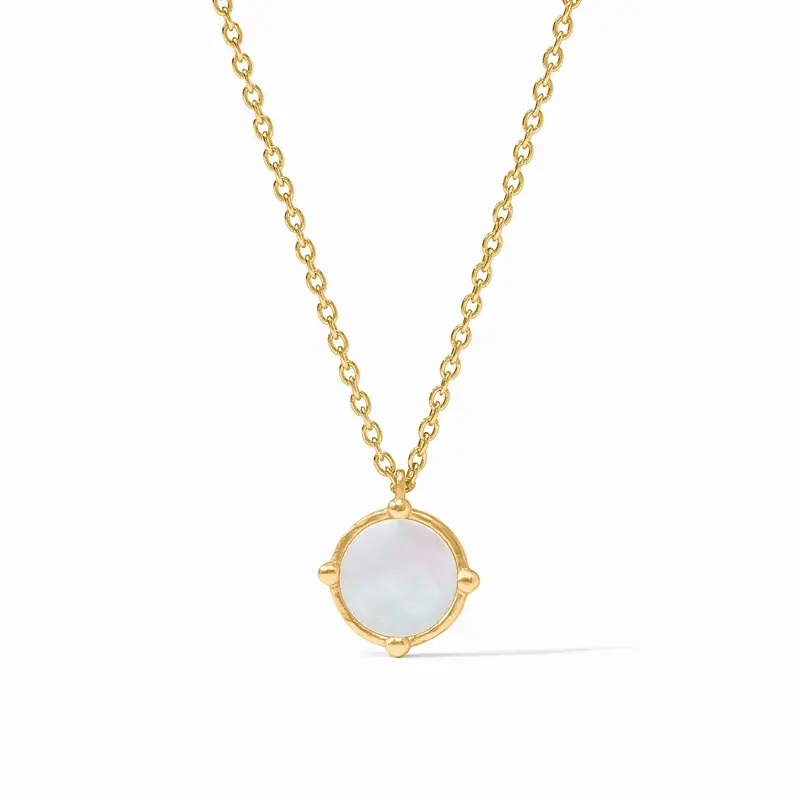 Julie Vos Honeybee Solitaire Necklace - Mother of Pearl