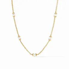 Julie Vos Hydra Delicate Station Necklace - Pearl