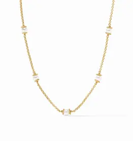 Julie Vos Hydra Delicate Station Necklace - Pearl