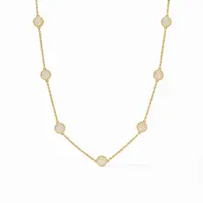 Julie Vos Windsor Delicate Station Necklace - Pave Cubic Zirconia