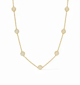 Julie Vos Windsor Delicate Station Necklace - Pave Cubic Zirconia