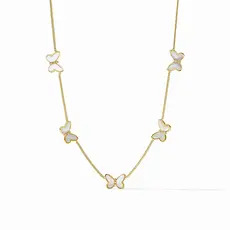 Julie Vos Papillon Delicate Station Necklace - Mother of Pearl