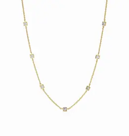 Julie Vos Jolie Delicate Station Necklace - Cubic Zirconia