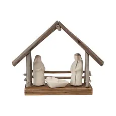 Creative Co-Op Driftwood Paper Mache Nativity