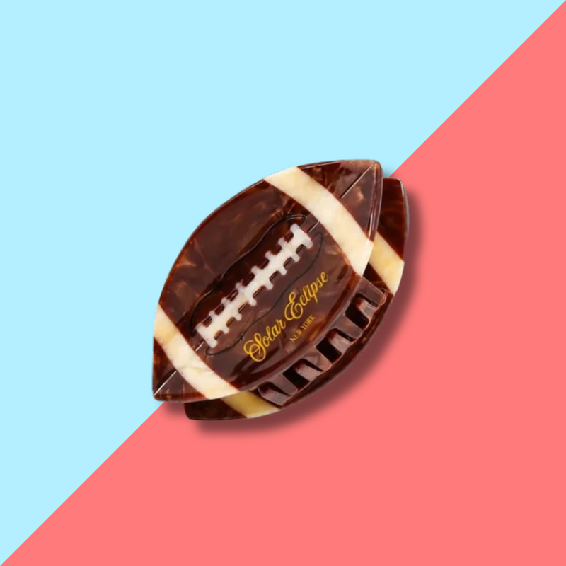Hand-Painted Football Claw Clip