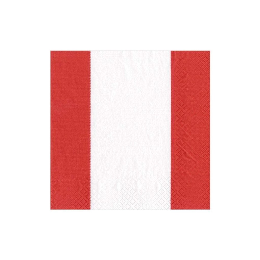 Red Bandol Stripe Cocktail Napkin
