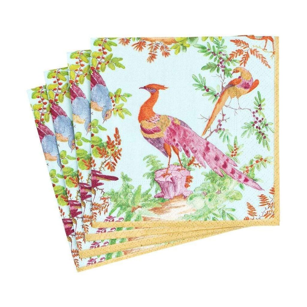 Chelsea Birds Celadon Cocktail Napkin