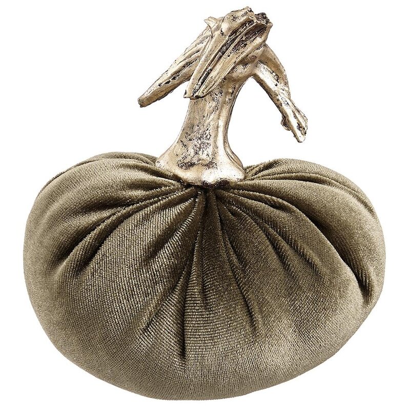 4.5" Velvet Pumpkin Green