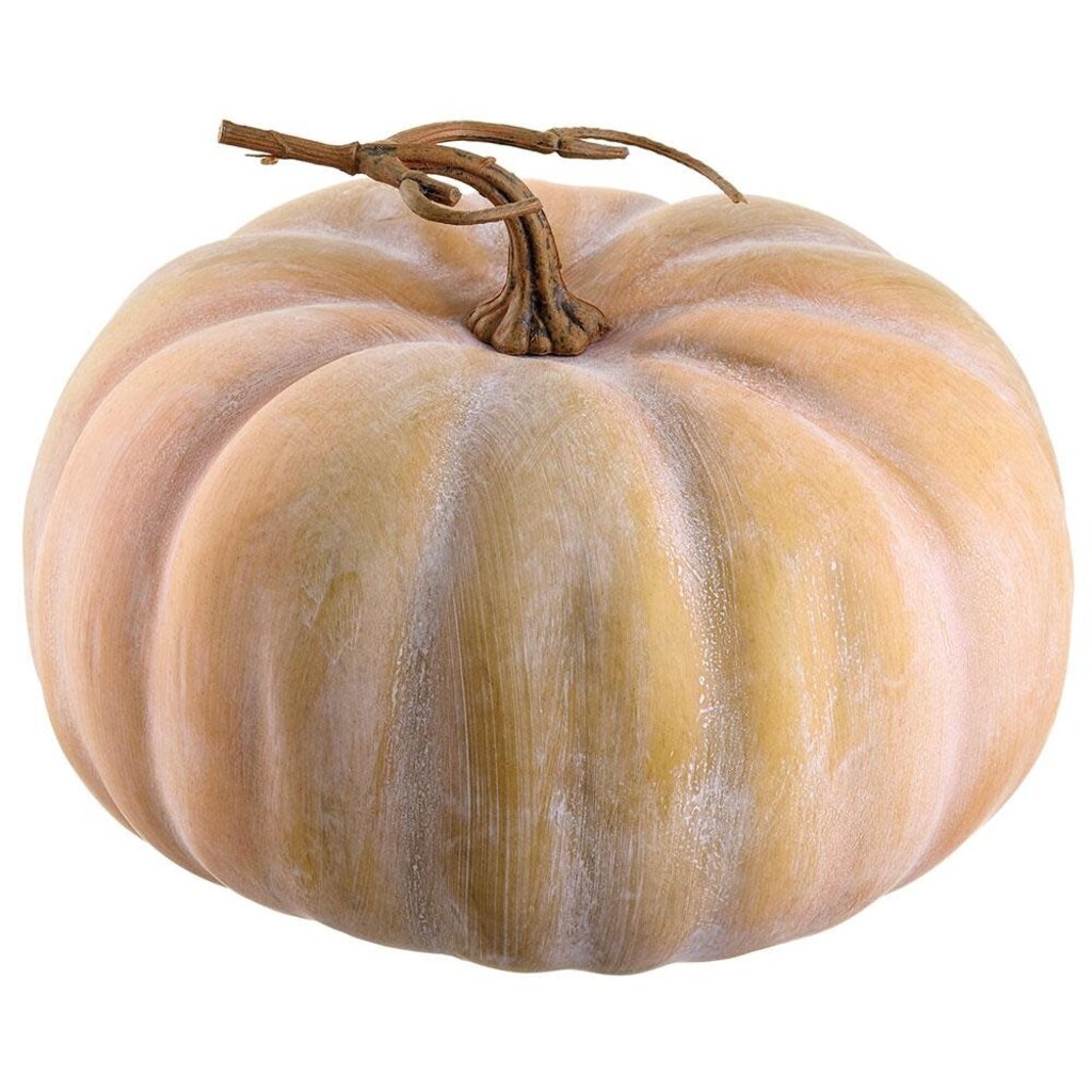 8"Hx10.5"D Pumpkin Orange Green