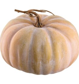 8"Hx10.5"D Pumpkin Orange Green
