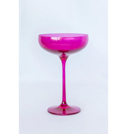 Estelle Colored Glass Fuchsia Champagne Coupe