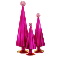 PLEATED TREE - FUCHSIA PINK 9.25IN