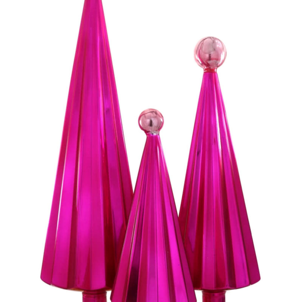 PLEATED TREE - FUCHSIA PINK 16.25IN