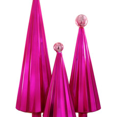 PLEATED TREE - FUCHSIA PINK 16.25IN