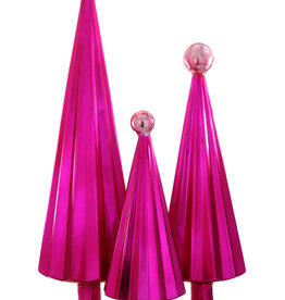 PLEATED TREE - FUCHSIA PINK 16.25IN